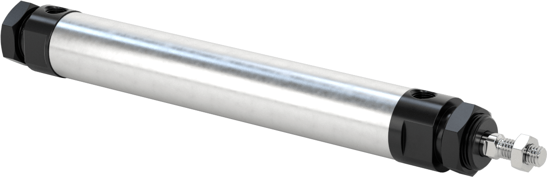 Yuvarlak Gövdeli Hidrolik Silindir, 20 mm Delik Çapı, 125 mm Strok Uzunluğu