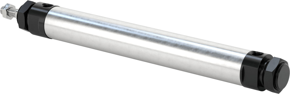 Yuvarlak Gövdeli Hidrolik Silindir, 20 mm Delik Çapı, 150 mm Strok Uzunluğu
