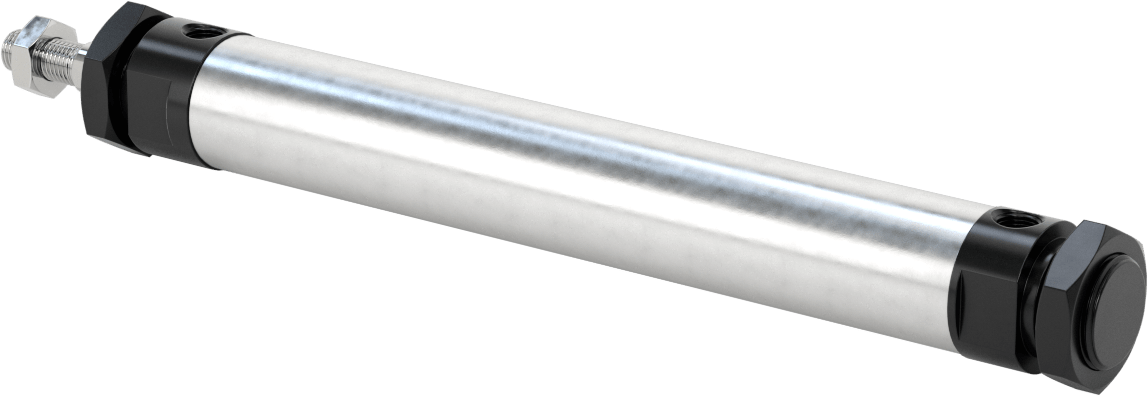 Yuvarlak Gövdeli Hidrolik Silindir, 25 mm Delik Çapı, 150 mm Strok Uzunluğu