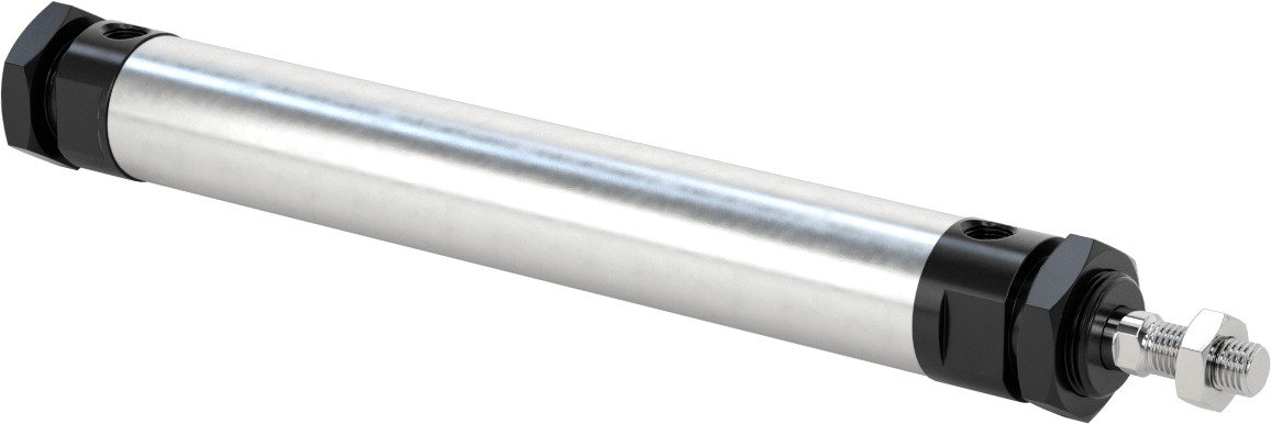 Yuvarlak Gövdeli Hidrolik Silindir, 25 mm Delik Çapı, 150 mm Strok Uzunluğu