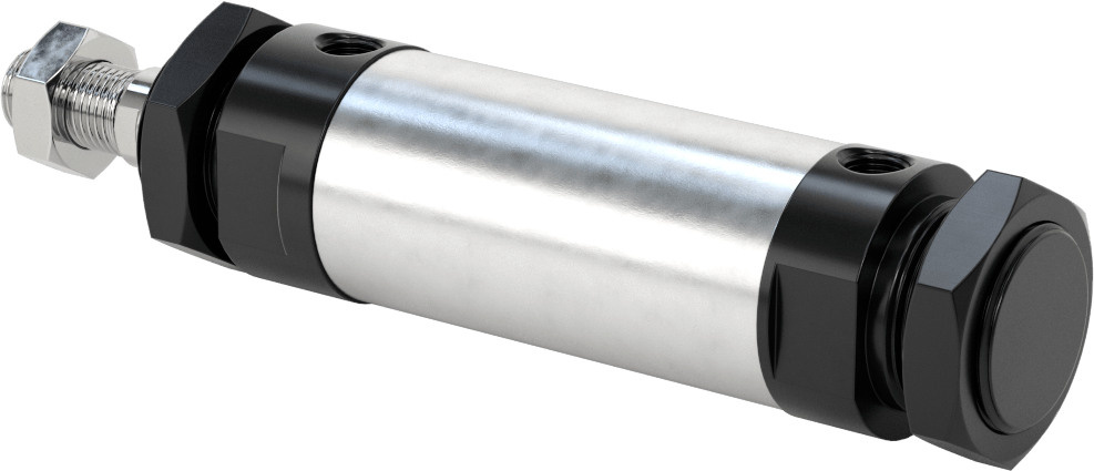 Yuvarlak Gövdeli Hidrolik Silindir, 32 mm Delik Çapı, 25 mm Strok Uzunluğu