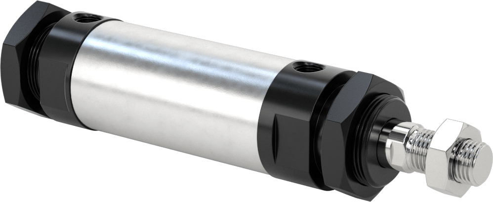 Yuvarlak Gövdeli Hidrolik Silindir, 32 mm Delik Çapı, 25 mm Strok Uzunluğu