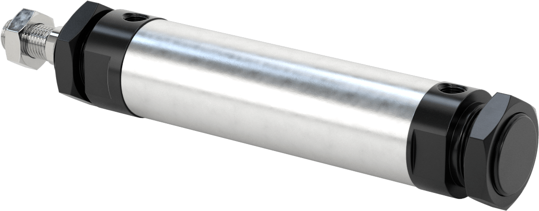 Yuvarlak Gövdeli Hidrolik Silindir, 32 mm Delik Çapı, 75 mm Strok Uzunluğu
