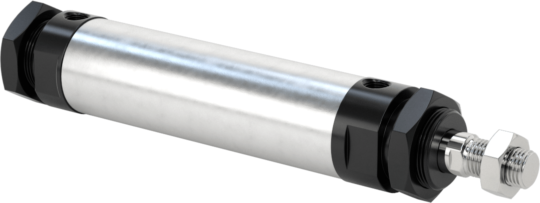 Yuvarlak Gövdeli Hidrolik Silindir, 32 mm Delik Çapı, 75 mm Strok Uzunluğu