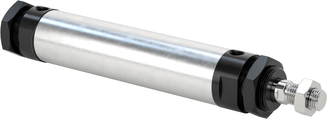 Yuvarlak Gövdeli Hidrolik Silindir, 32 mm Delik Çapı, 100 mm Strok Uzunluğu