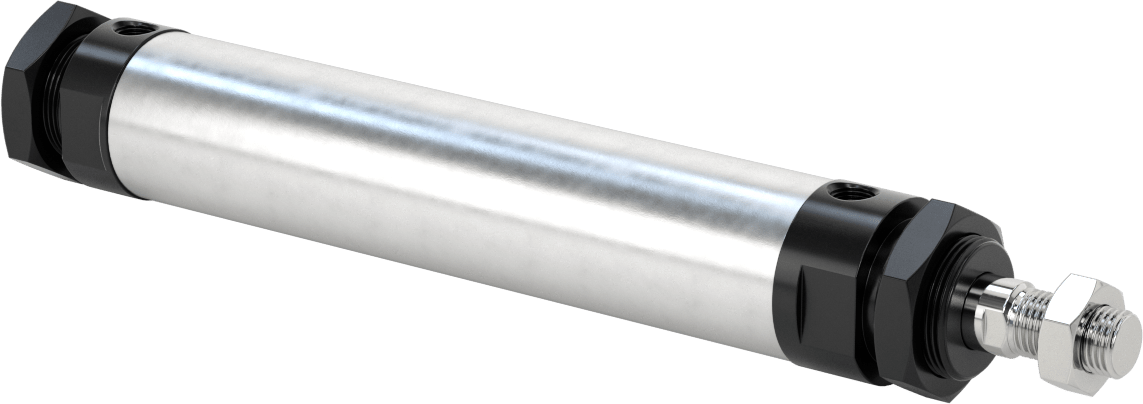 Yuvarlak Gövdeli Hidrolik Silindir, 32 mm Delik Çapı, 125 mm Strok Uzunluğu