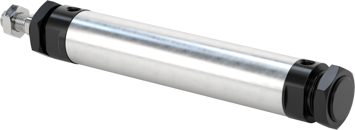 Yuvarlak Gövdeli Hidrolik Silindir, 32 mm Delik Çapı, 125 mm Strok Uzunluğu