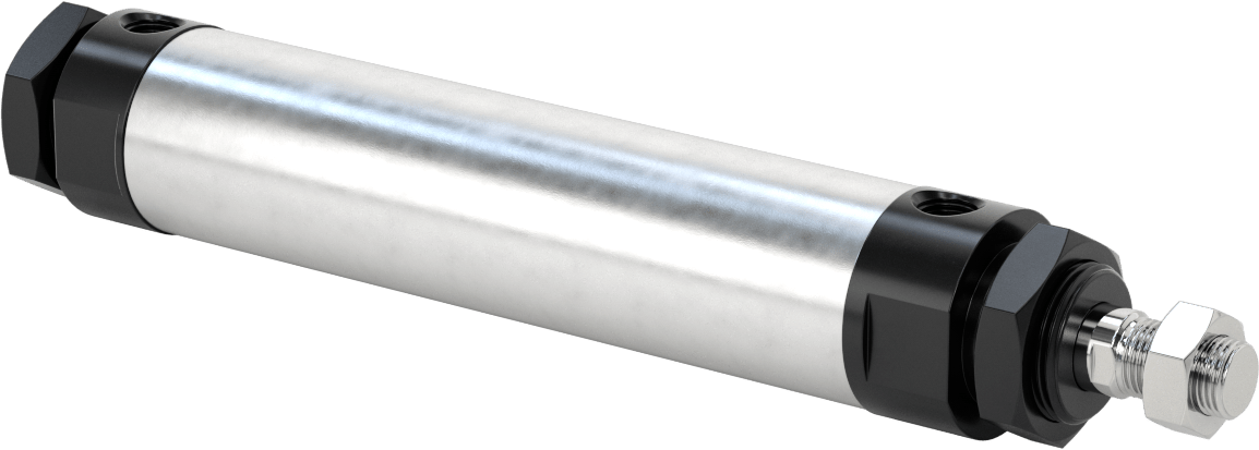 Yuvarlak Gövdeli Hidrolik Silindir, 40 mm Delik Çapı, 125 mm Strok Uzunluğu