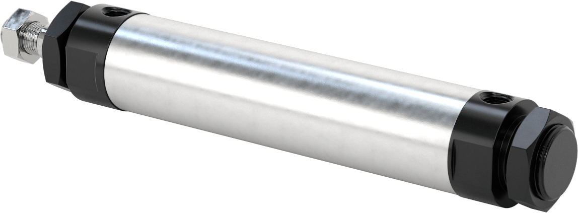 Yuvarlak Gövdeli Hidrolik Silindir, 40 mm Delik Çapı, 125 mm Strok Uzunluğu