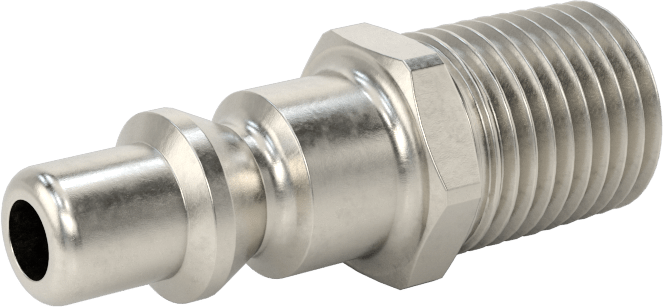 Hava için ARO Hızlı Bağlantı Kesme Hortum Bağlantısı, Plug, 1/4 Kaplin Boyutu, 1/4 NPT Erkek