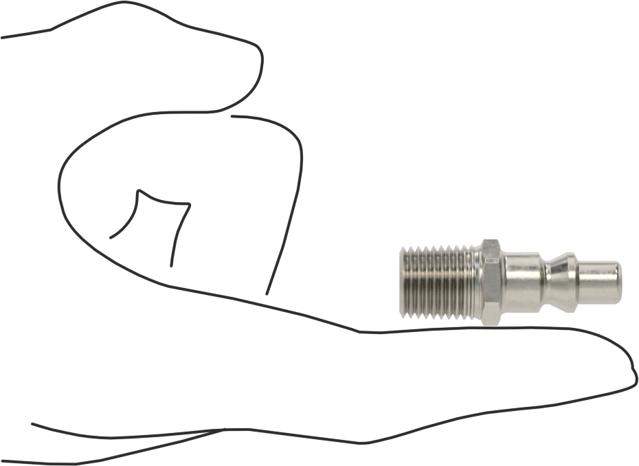 Hava için ARO Hızlı Bağlantı Kesme Hortum Bağlantısı, Plug, 1/4 Kaplin Boyutu, 1/4 NPT Erkek