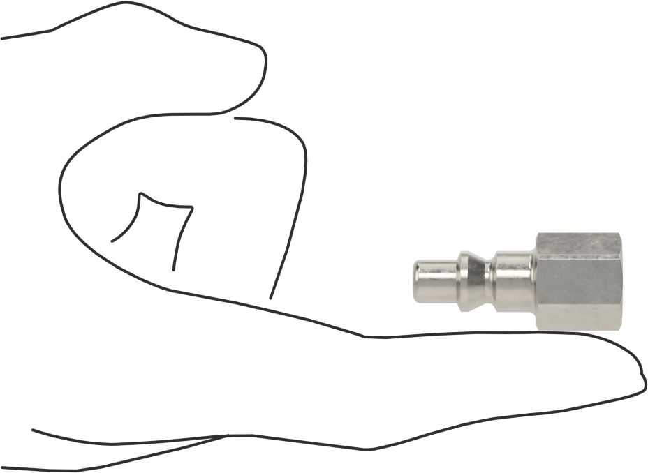 Hava için ARO Hızlı Bağlantı Kesme Hortum Bağlantısı, Plug, 1/4 Kaplin Boyutu, 1/4 NPT Dişi