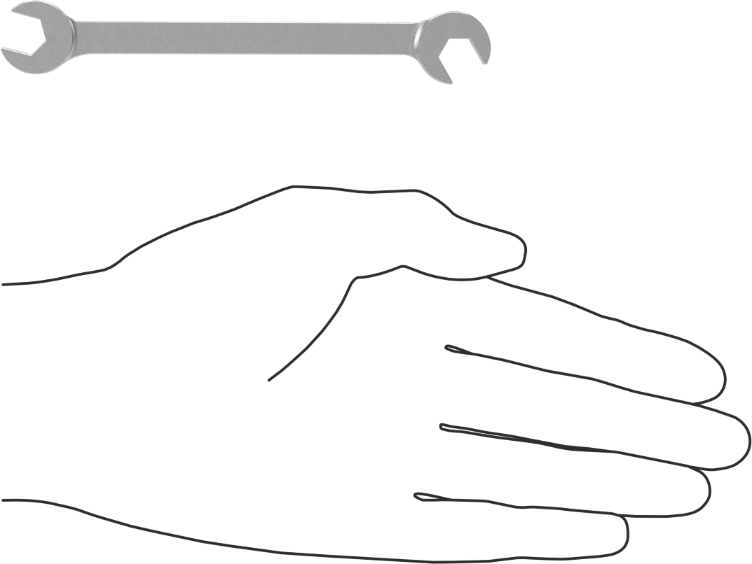 60 Derece Açılı Açık Uçlu Anahtar, Krom Kaplamalı, 9 mm x 9 mm Boyut, 4-3/4" Uzunluk
