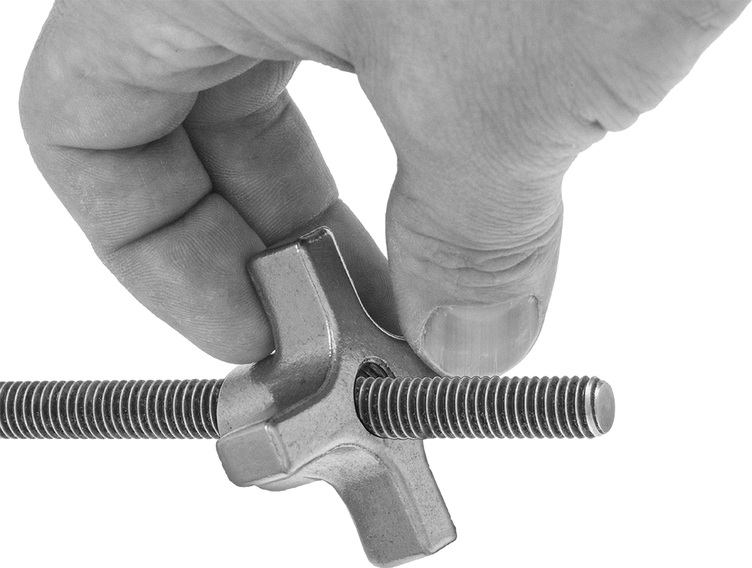 Hızlı Kilitli Çelik Topuz, 3/4"-10 Dişli Delik