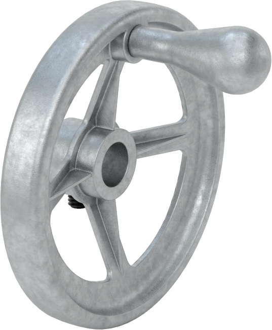Çinko Dişsiz Delikli Çarklı El Çarkı, Dönen Saplı Delikli Çukur Tekerlek, 5/8" Hole