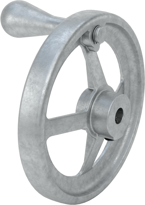 Çinko Dişsiz Delikli Çarklı El Çarkı, Dönen Saplı Delikli Çukur Tekerlek, 3/8" Hole