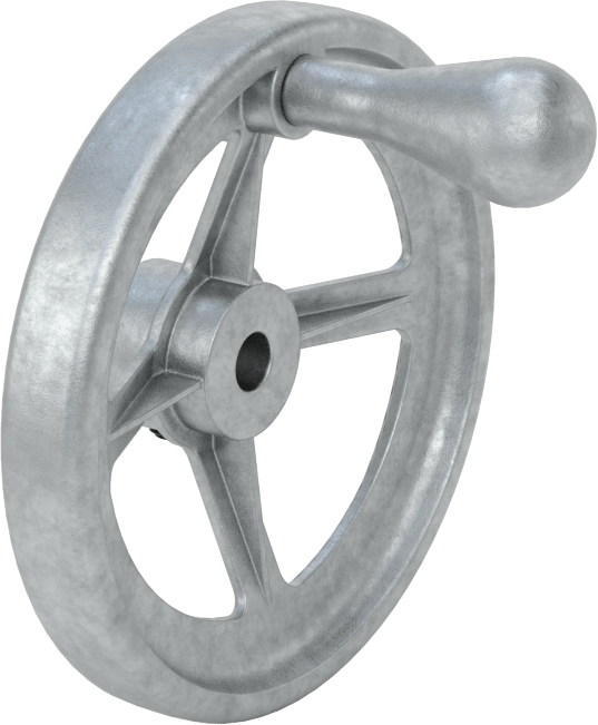 Çinko Dişsiz Delikli Çarklı El Çarkı, Dönen Saplı Delikli Çukur Tekerlek, 3/8" Hole