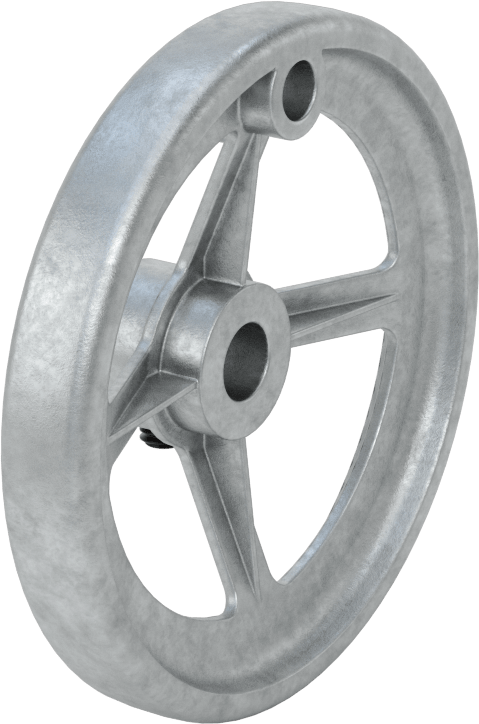 Çinko Dişsiz Delikli Çarklı El Çarkı, Delikli Çukurlu Tekerlek, 1/2" Delik Çapı