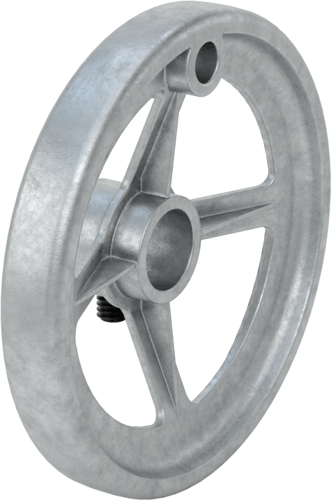 Çinko Dişsiz Delikli Çarklı El Çarkı, Delikli Çukurlu Tekerlek, 3/4" Delik Çapı