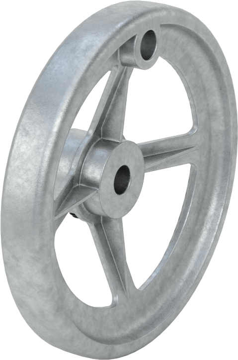 Çinko Dişsiz Delikli Çarklı El Çarkı, Delikli Çukurlu Tekerlek, 3/8" Delik Çapı