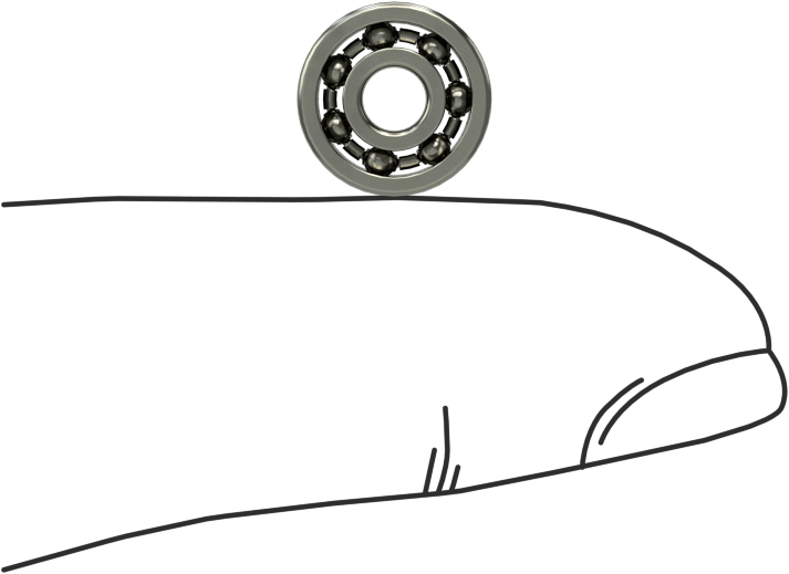 Çelik Bilyalı Rulman, Açık, Anma Numarası R2, 1/8" Mil Çapı için