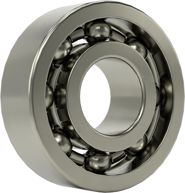Çelik Bilyalı Rulman, Açık, Anma Numarası R4, 1/4" Mil Çapı için