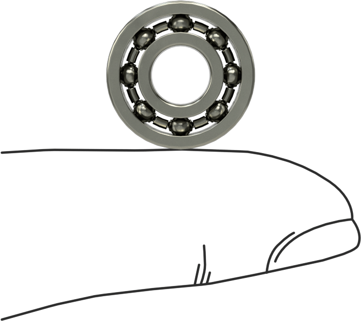 Çelik Bilyalı Rulman, Açık, Anma Numarası R4, 1/4" Mil Çapı için