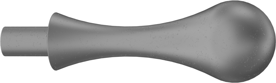 İtmeli kol, Dönen Tutamak ile, 3/4“ Uzunlukta 7/16” Çaplı Saplama, 3-5/16" Uzunluk