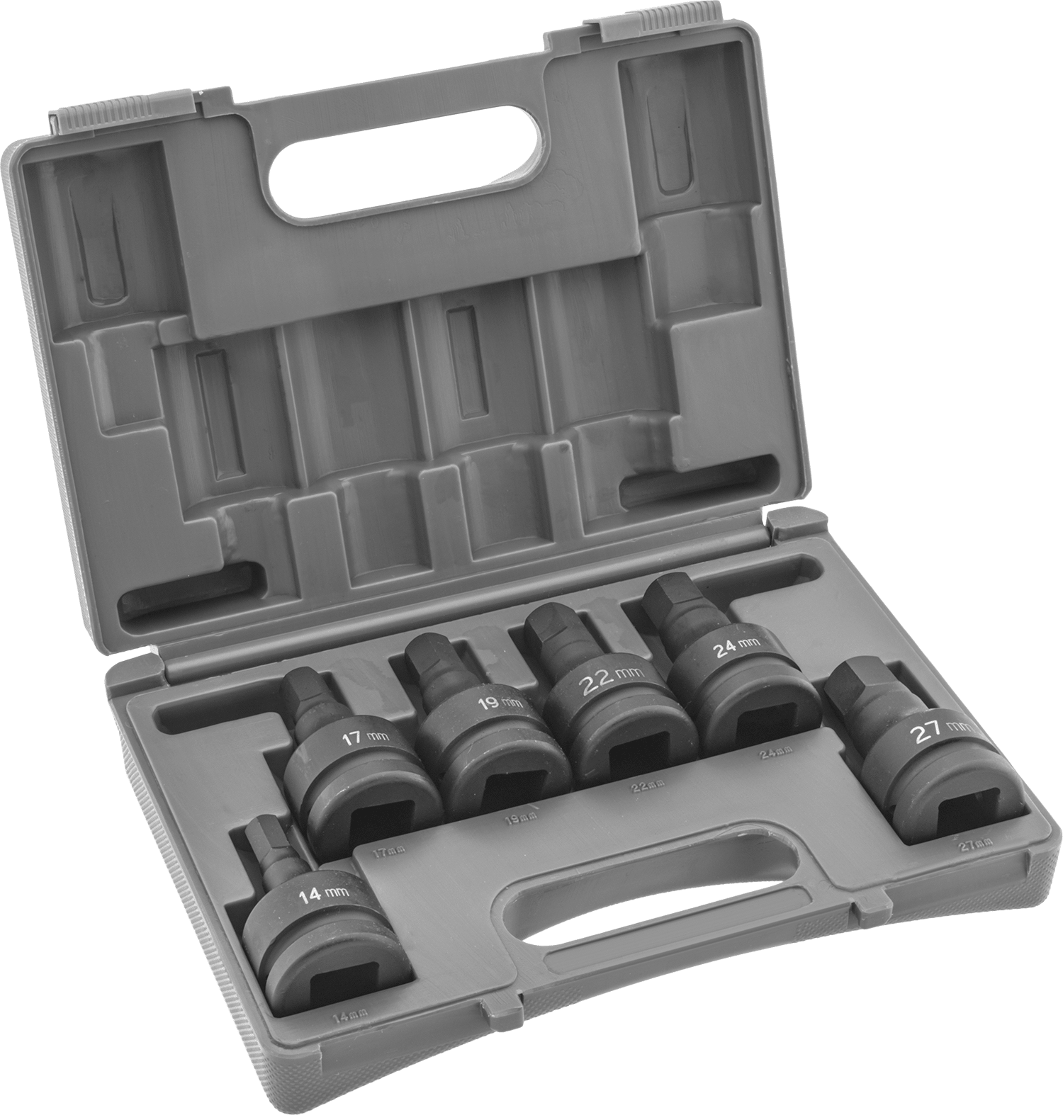 Darbe Altıgen Uçlu Soket, 6 Parça Metrik Set, 1" Kare Tahrik
