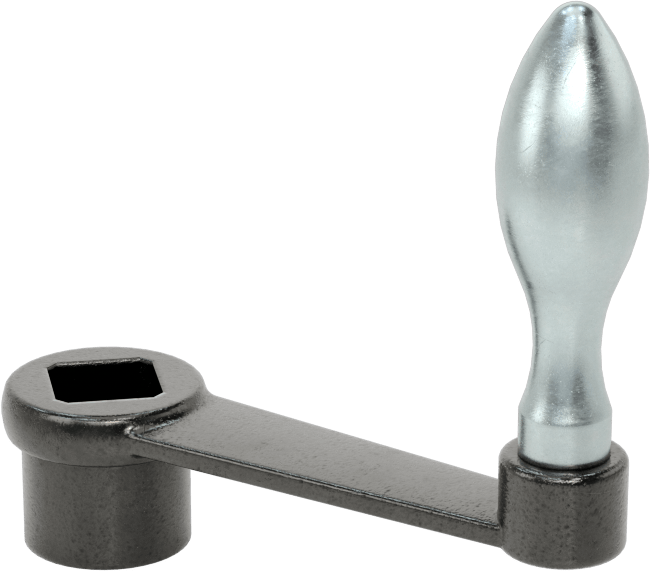 Krank Kolu, 1/2" Kare Dişsiz Delik İçinden Montaj, 2-1/2" Sap Uzunluğu