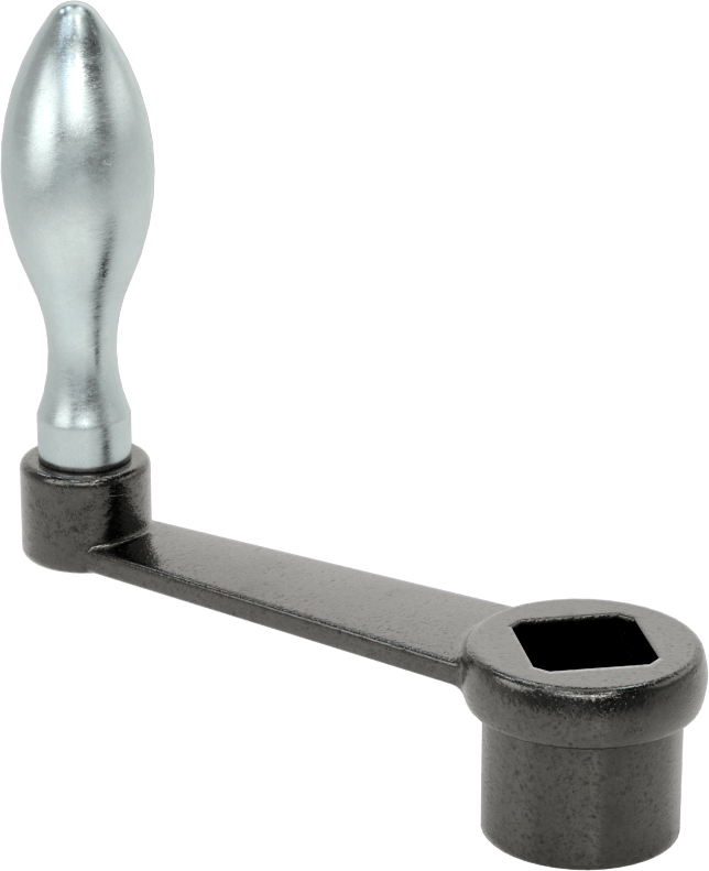 Krank Kolu, 1/2" Kare Dişsiz Delik İçinden Montaj, 2-1/2" Sap Uzunluğu
