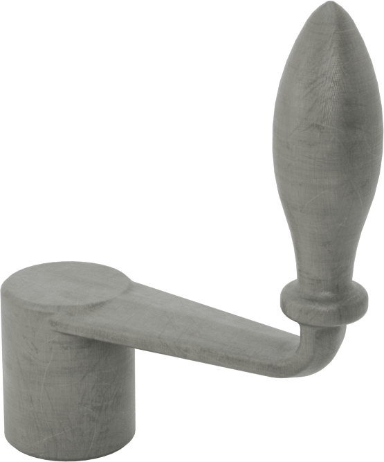 Krank Kolu, İşlenebilir-Göbek-Montaj, 2-5/8" Sap Uzunluğu