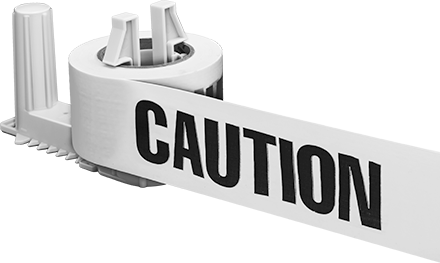 Handle Dispenser (Shown with Message Barrier Tape)