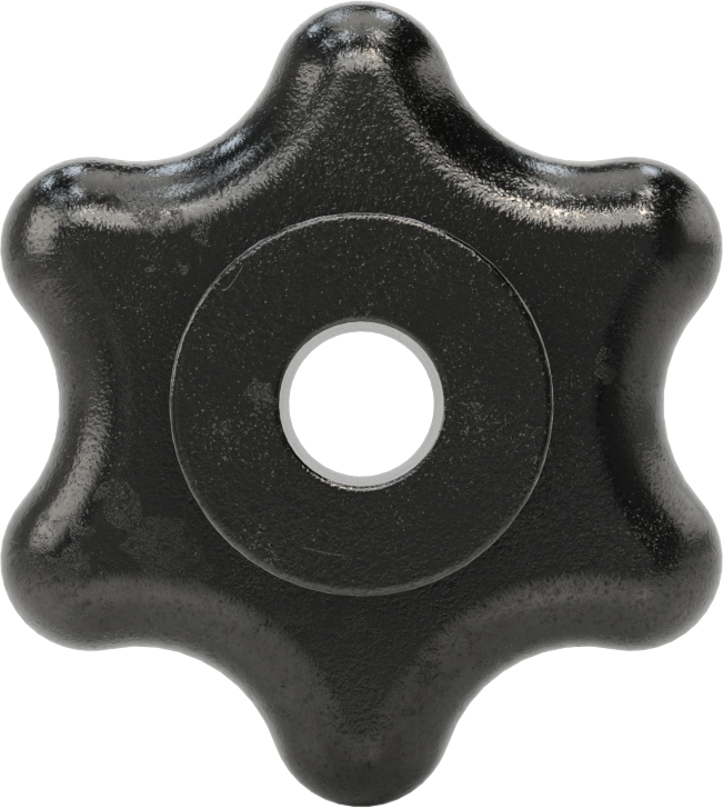 Demir Topuz, Altı adet Kol Tutacağı, 3/8" Dişsiz Delik, 1" Derinlik