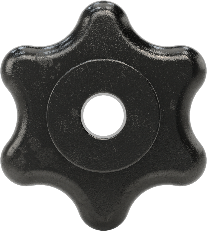Demir Topuz, Altı adet Kol Tutacağı, 1/2" Dişsiz Delik, 1-1/4" Derinlik