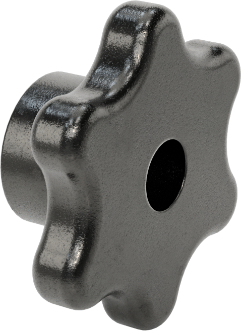 Demir Topuz, Altı adet Kol Tutacağı, 3/4" Dişsiz Delik, 1-1/2" Derinlik