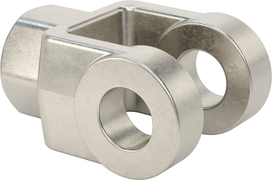 Hidrolik Silindirler için Paslanmaz Çelik Çatal Çubuk Ucu, 1-3/8" Pim Çapı için