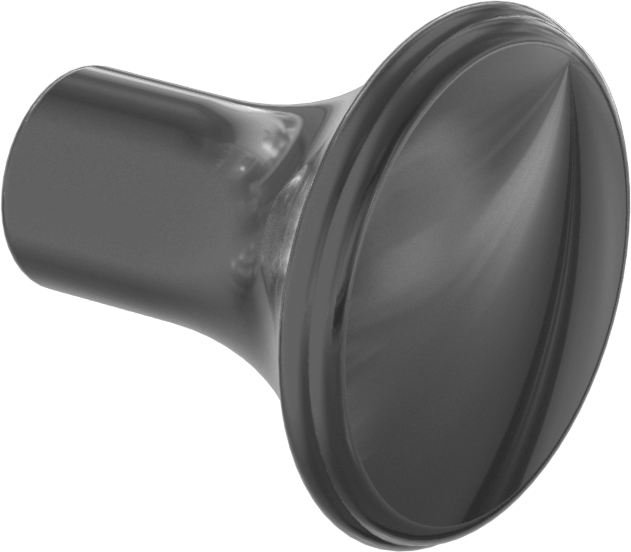 Fenolik Pürüzsüz Tutma Düğmesi, 8-32 dişli delik ile, 7/8“ Çap, 1/4” Yüksek Başlık