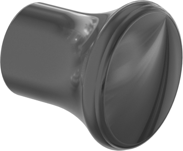 Fenolik Pürüzsüz Tutma Düğmesi, 1/4"-20 Dişli Delikli, 7/8“ Çap, 1/4” Yüksek Başlık