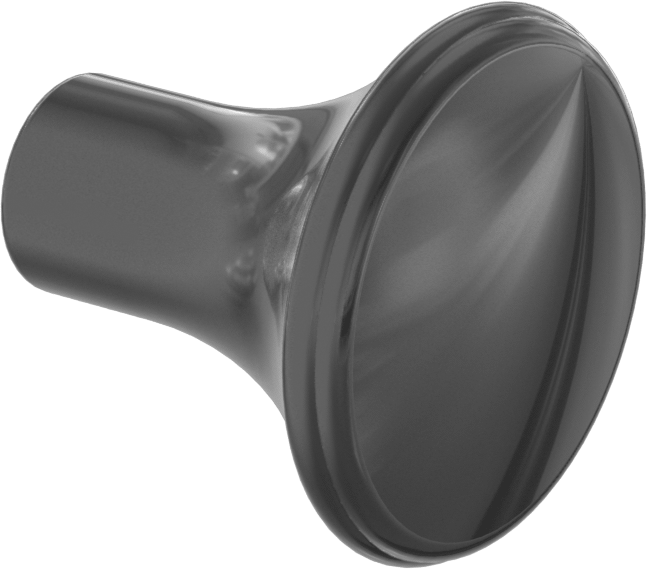 Fenolik Pürüzsüz Tutma Düğmesi, 10-32 Dişli Delik ile, 1-1/16“ Çap 1/4” Yüksek Başlık