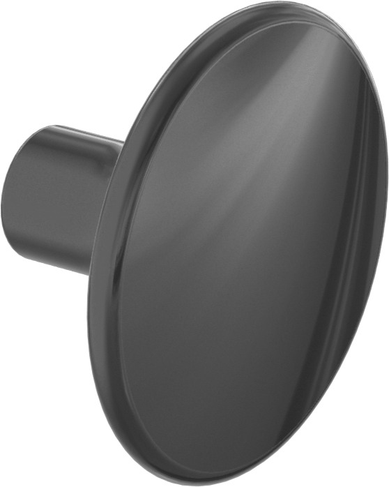 Fenolik Pürüzsüz Tutma Düğmesi, 10-32 Dişli Delik ile, 1-1/2“ Çap, 1/4” Yüksek Başlık