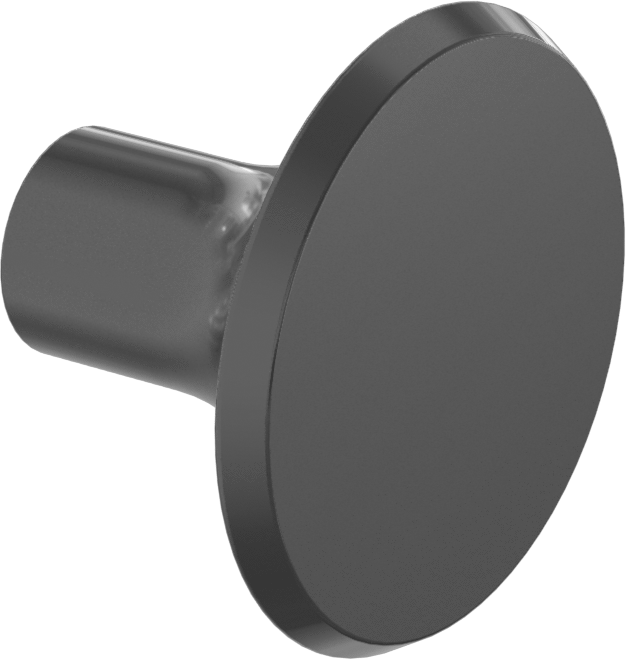 Fenolik Pürüzsüz Tutma Düğmesi, 8-32 dişli delik ile, 1-1/16“ Çap 1/16” Yüksek Başlık