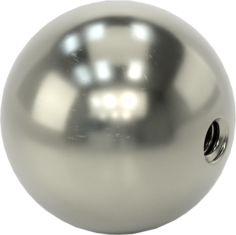 Çelik Top Düğme, 1/4"-20 Dişli Delikli, 5/8" Derinlik