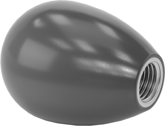 Kırmızı Fenolik Plastik Top Düğme, 3/8"-24 Diş