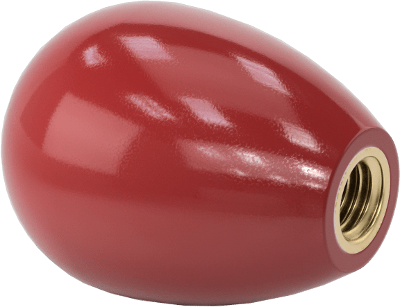 Kırmızı Fenolik Top Düğme, M8 x 1,25 mm Diş