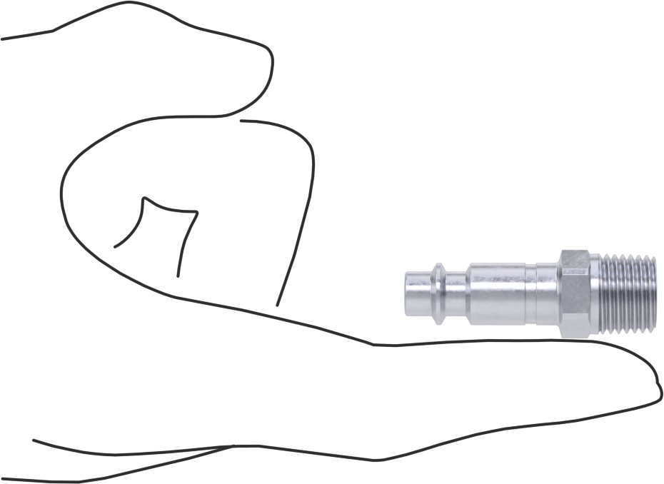 Hava için Nikel Kaplı Endüstriyel Hızlı Bağlantı Kesme Hortum Bağlantısı, 1/4 Boyut, Plug, 1/4 NPTF Erkek Uç