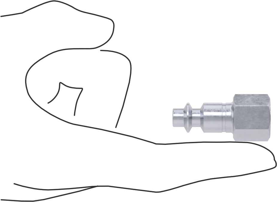 Hava için Nikel Kaplı Endüstriyel Hızlı Bağlantı Kesme Hortum Bağlantısı, 1/4 Boyut, Plug, 1/4 NPTF Dişi Uç