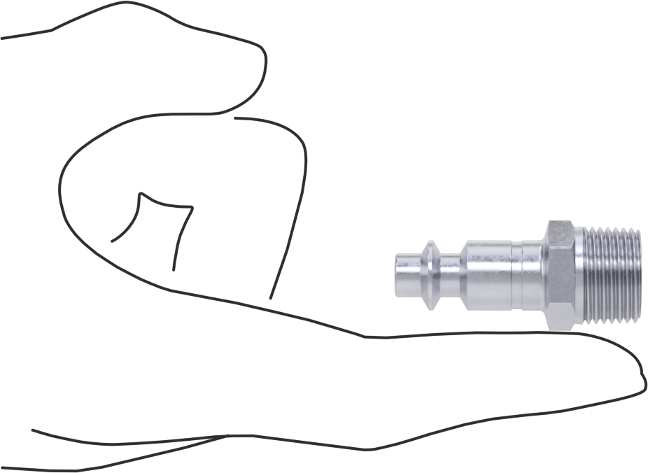 Hava için Nikel Kaplı Endüstriyel Hızlı Bağlantı Kesme Hortum Bağlantısı, 1/4 Boyut, Plug, 3/8 NPTF Erkek Uç ile