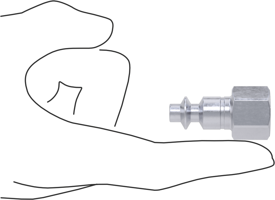 Hava için Nikel Kaplı Endüstriyel Hızlı Bağlantı Kesme Hortum Bağlantısı, 1/4 Boyut, Plug, 3/8 NPTF Dişi Uç ile