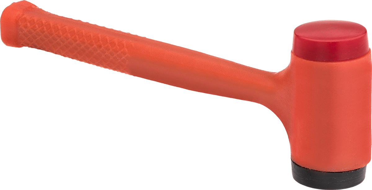 Vidalı Değiştirilebilir Yüzlü Dead Blow Tokmak, Yüksek Görünürlük, 1.5 lbs., 1,75" Çaplı Poliüretan Yüzey